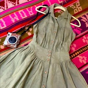 Vintage Le Crillon Dress 100% Linen Paris /NY
